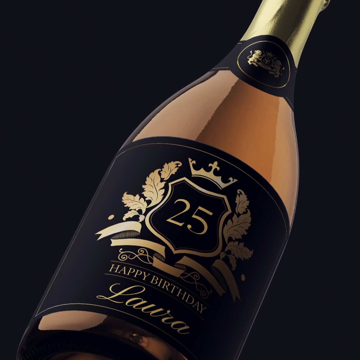 Personalisierter Sekt mit Text – Royalty