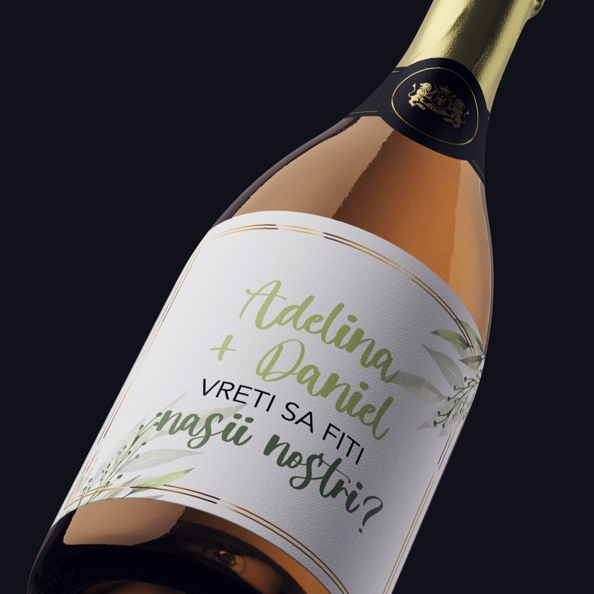 Personalisierter Sekt mit Text – Möchtet ihr unsere Paten sein?